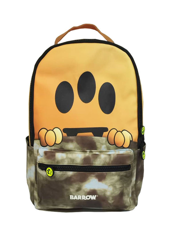 Zaino stampa mimetica e giallo unisex Barrow in tessuto impermeabile