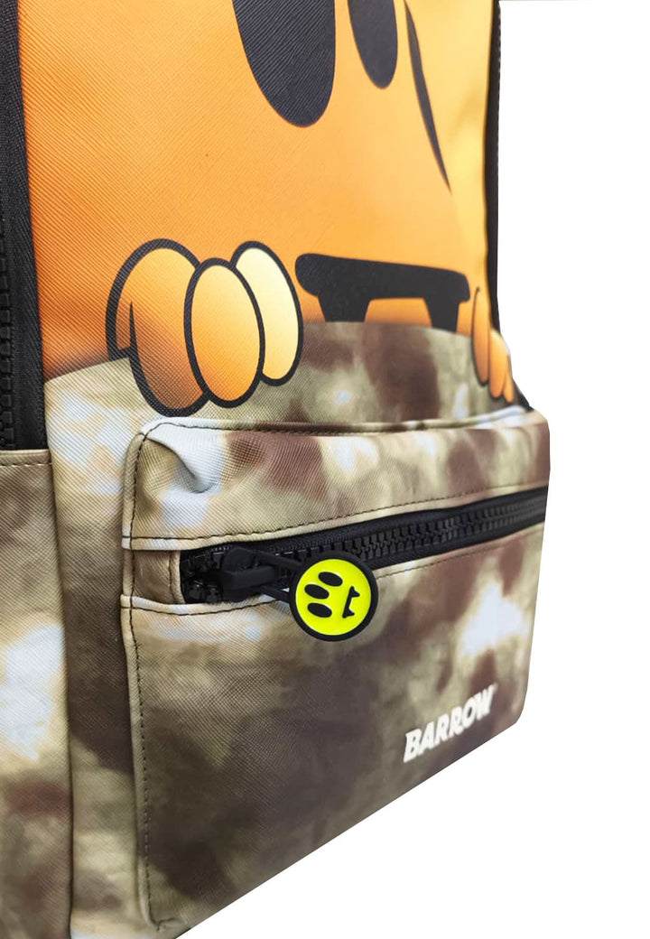 Zaino stampa mimetica e giallo unisex Barrow in tessuto impermeabile