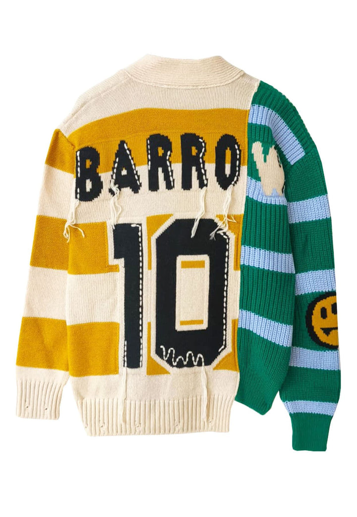 Cardigan unisex multicolor Barrow in misto lana