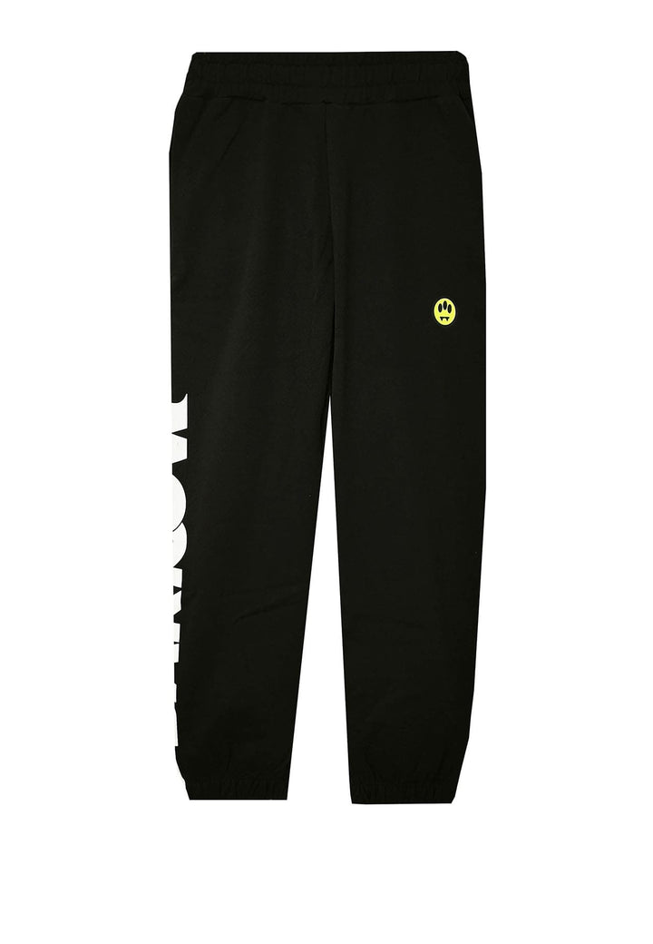 Pantalone sportivo unisex nero Barrow in cotone