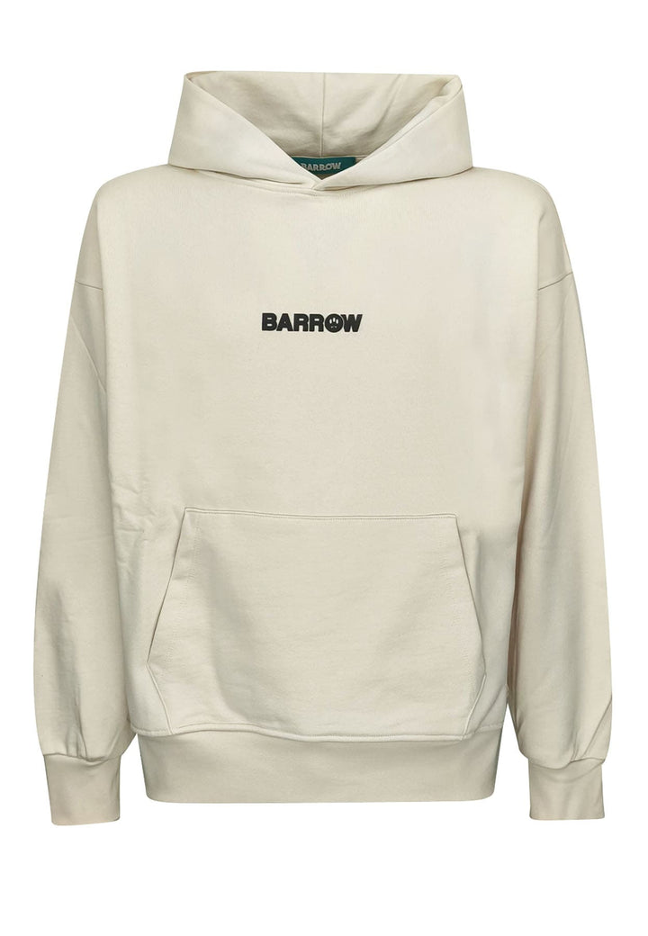 Felpa con cappuccio crema unisex Barrow in cotone