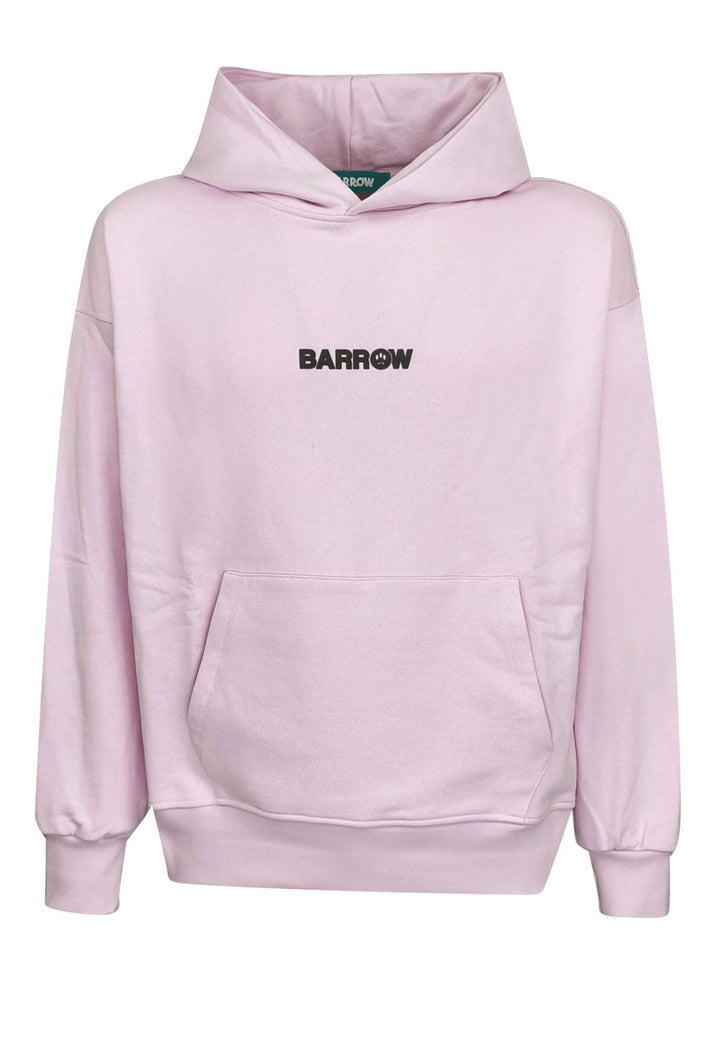 Felpa con cappuccio rosa unisex Barrow in cotone