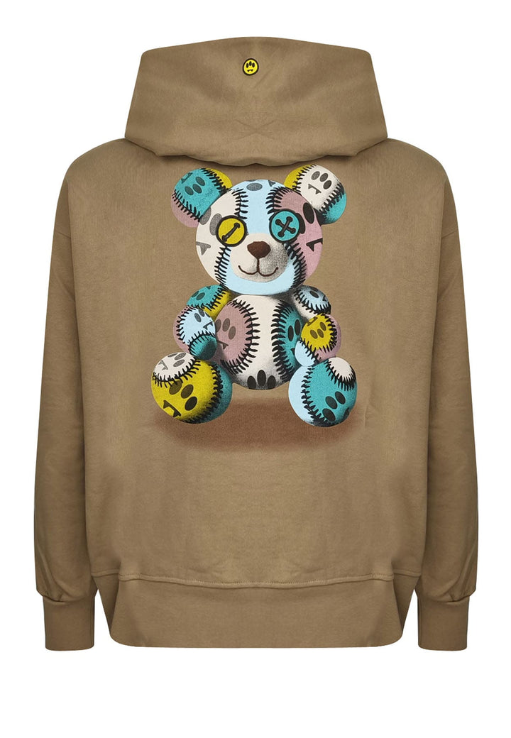 Felpa con cappuccio cammello unisex Barrow in cotone