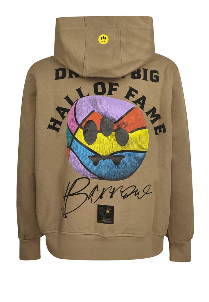 Felpa con cappuccio cammello unisex Barrow in cotone