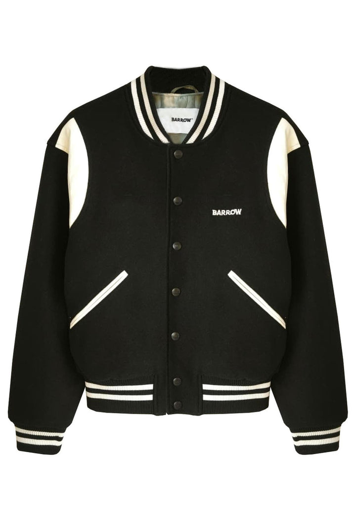 Giubbino collage unisex nero Barrow in misto lana