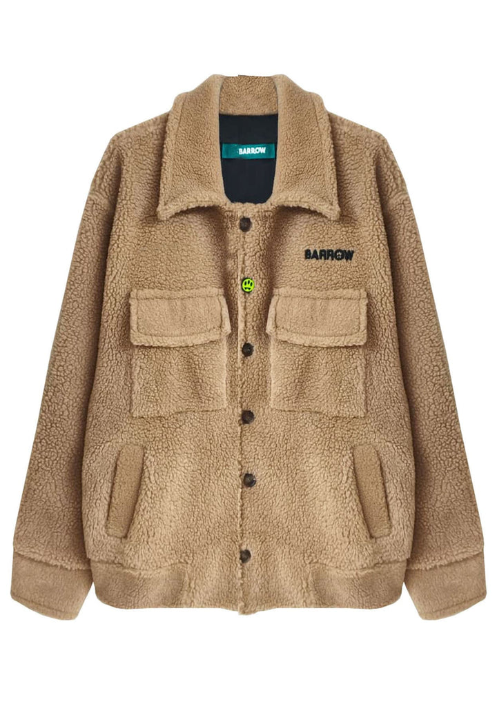 Giacca Teddy beige unisex Barrow in eco pelliccia