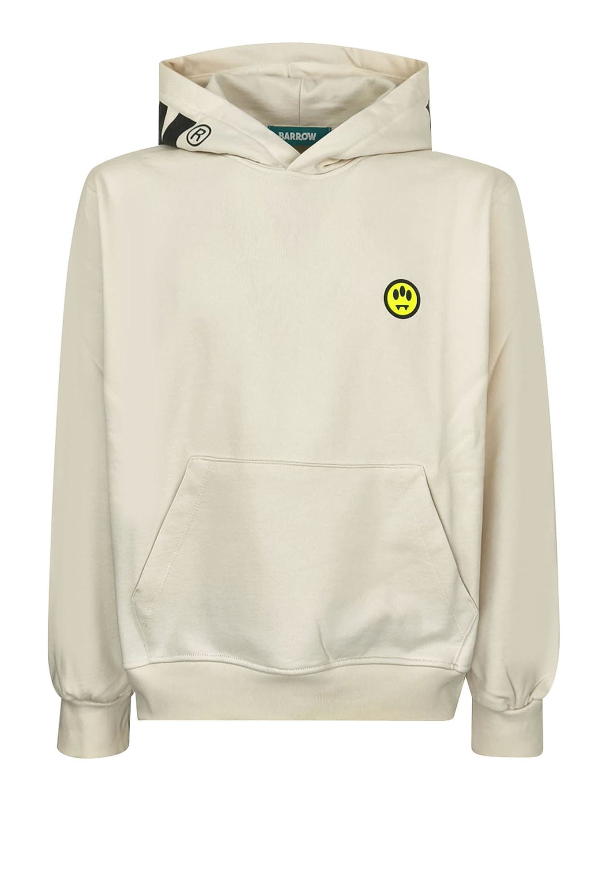 Felpa con cappuccio crema unisex Barrow in cotone