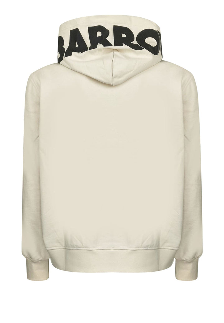 Felpa con cappuccio crema unisex Barrow in cotone