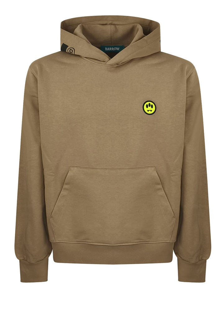 Felpa con cappuccio cammello unisex Barrow in cotone