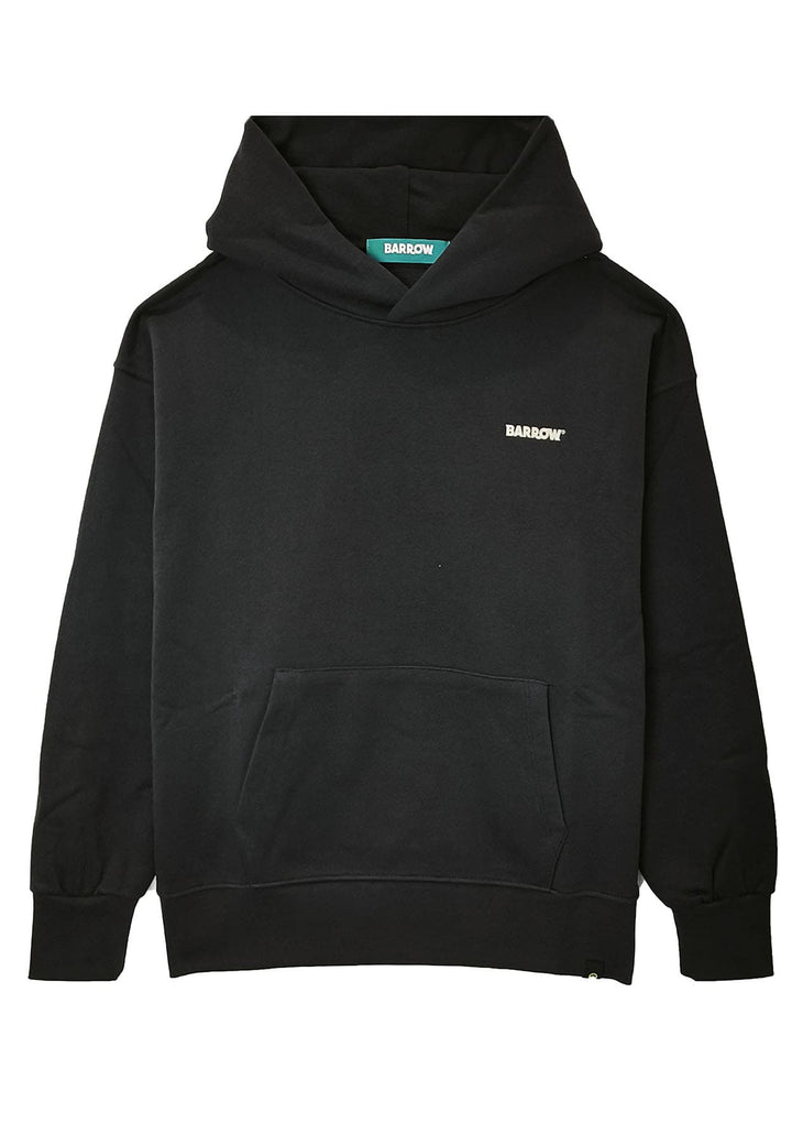 Felpa con cappuccio grigio asfalto unisex Barrow in cotone