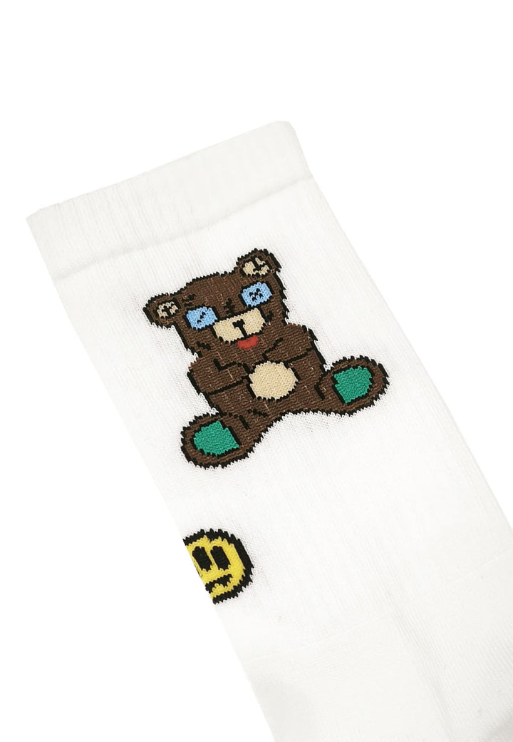 Calze beige unisex Barrow in spugna di cotone