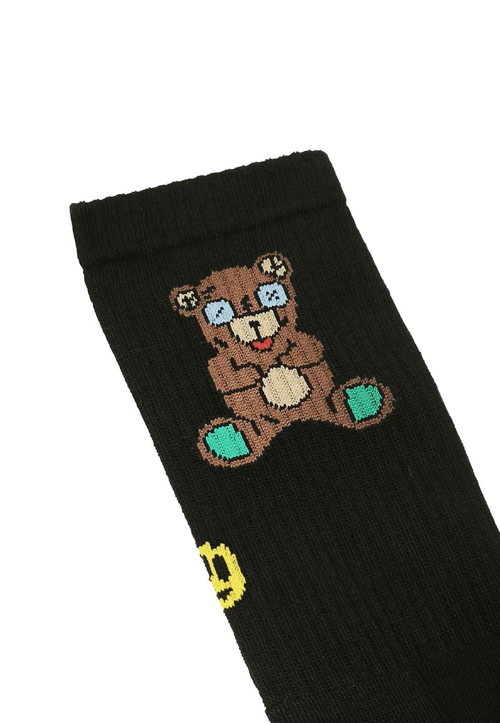 Calze nere unisex Barrow in spugna di cotone