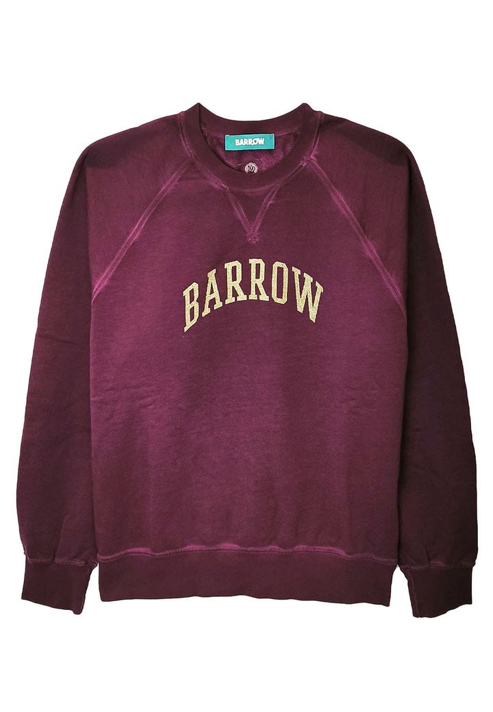 Felpa amaranto unisex Barrow in cotone