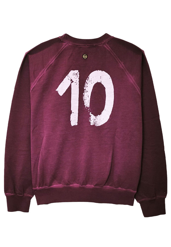 Felpa amaranto unisex Barrow in cotone