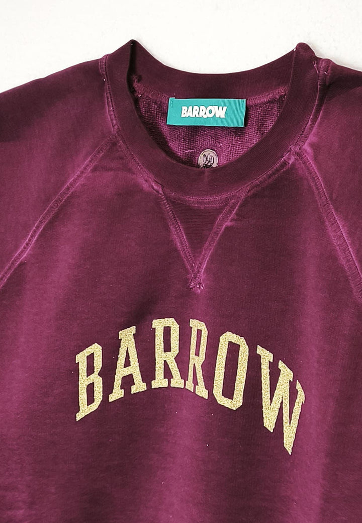 Felpa amaranto unisex Barrow in cotone