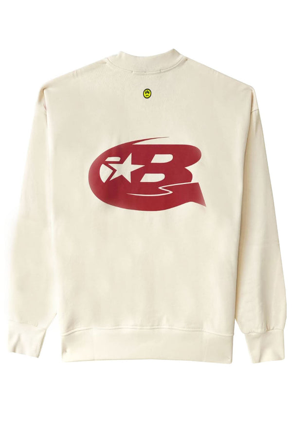 Felpa beige unisex Barrow in cotone