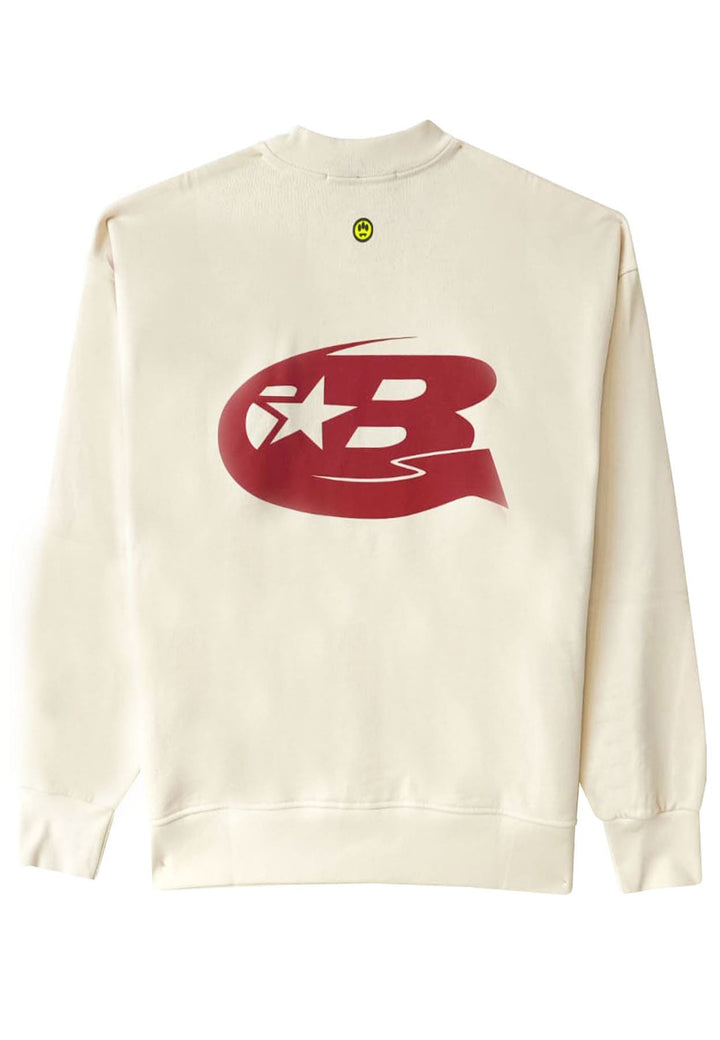 Felpa beige unisex Barrow in cotone