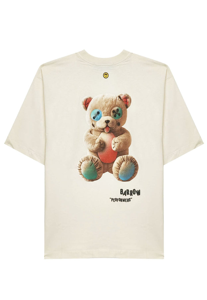 T-shirt mezza manica unisex beige Barrow in cotone