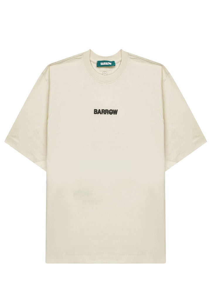 T-shirt mezza manica unisex beige Barrow in cotone