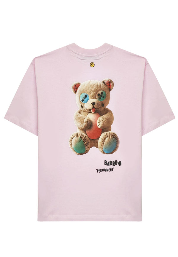 T-shirt mezza manica unisex lilla Barrow in cotone