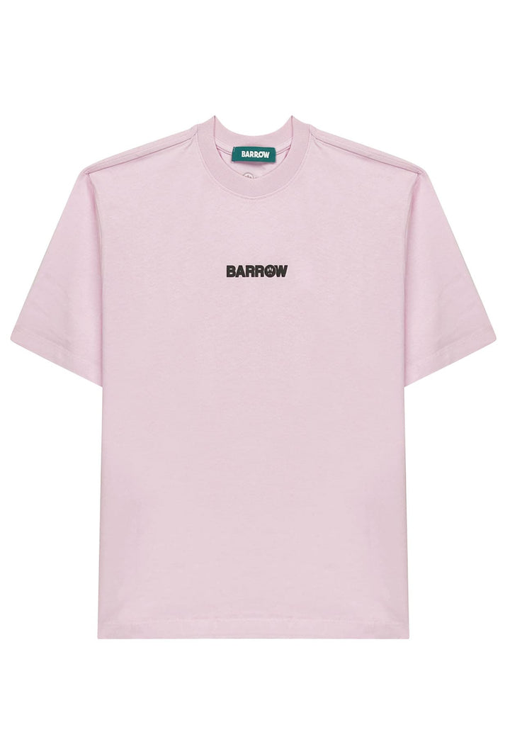 T-shirt mezza manica unisex lilla Barrow in cotone