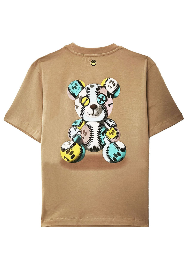 T-shirt mezza manica unisex cammello Barrow in cotone