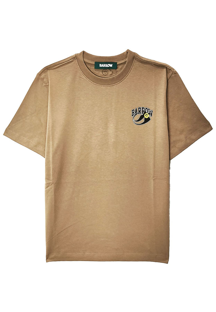 T-shirt mezza manica unisex cammello Barrow in cotone