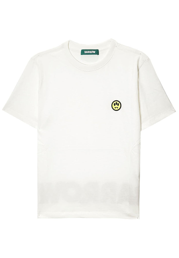 T-shirt mezza manica unisex bianca Barrow in cotone