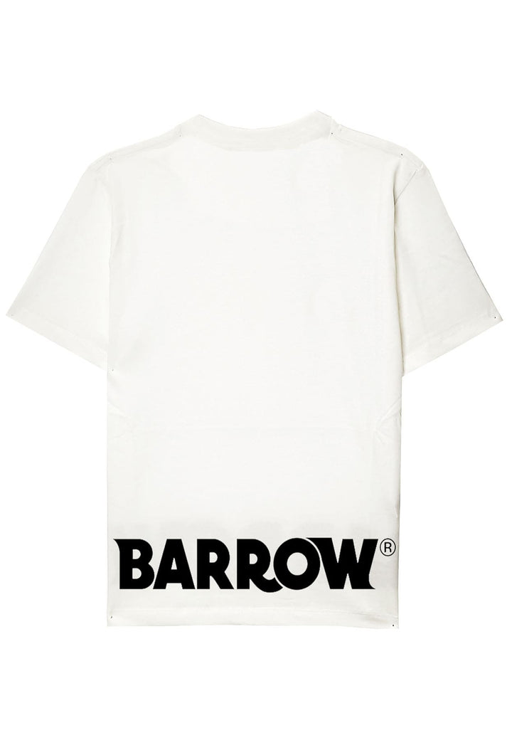 T-shirt mezza manica unisex bianca Barrow in cotone