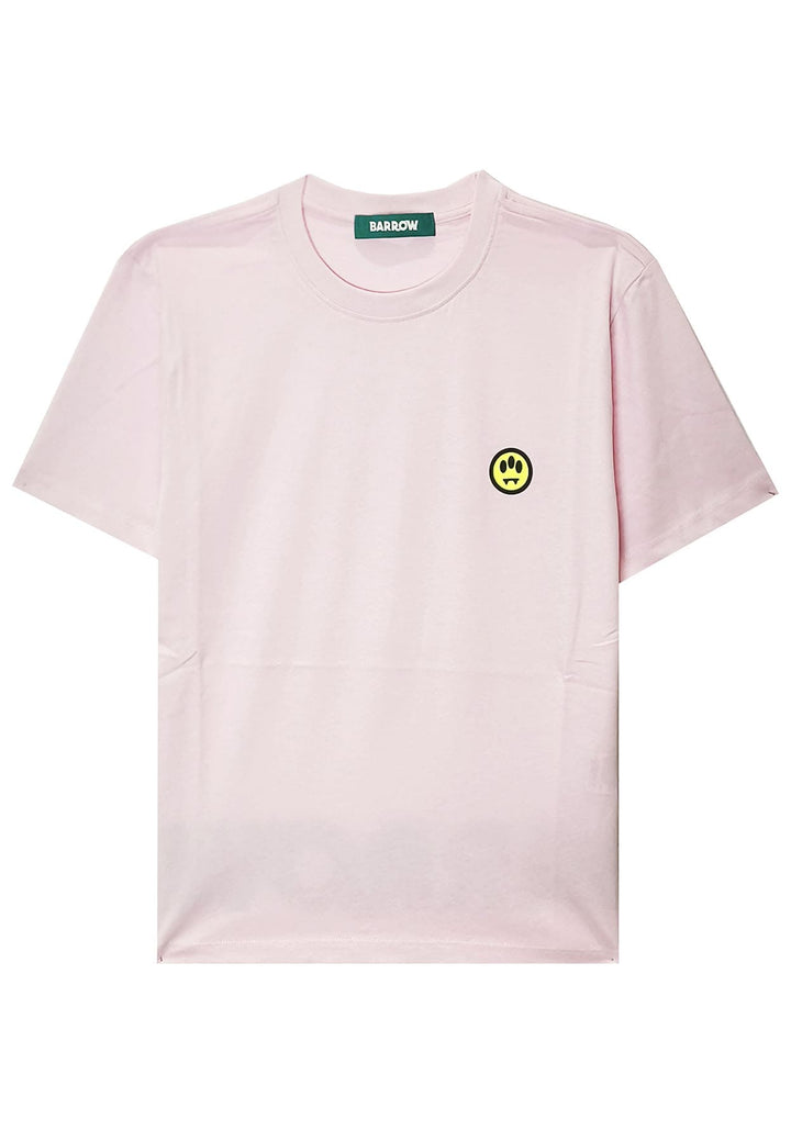 T-shirt mezza manica unisex rosa Barrow in cotone