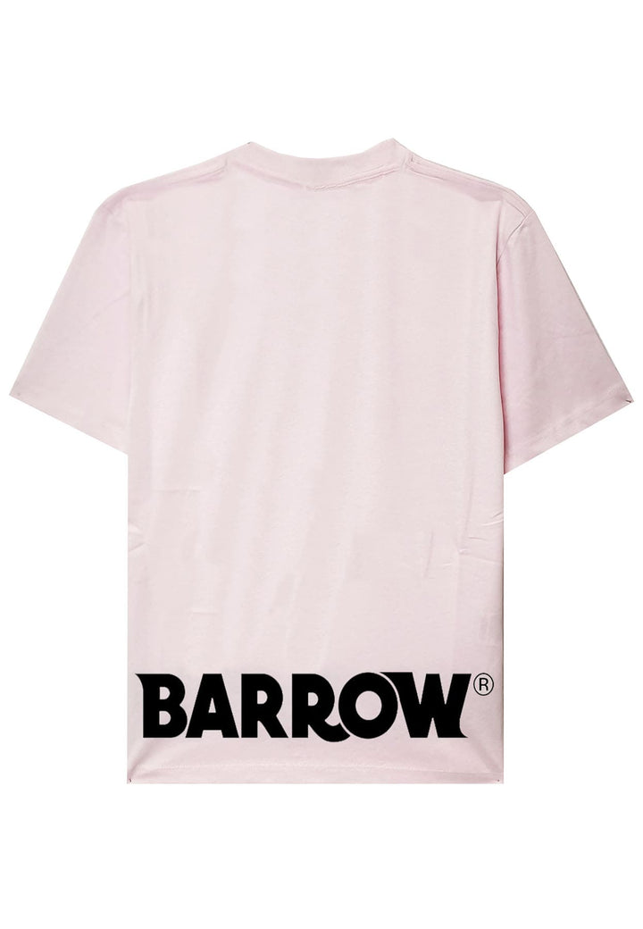 T-shirt mezza manica unisex rosa Barrow in cotone