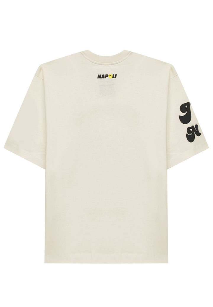 T-shirt mezza manica unisex beige Barrow in cotone