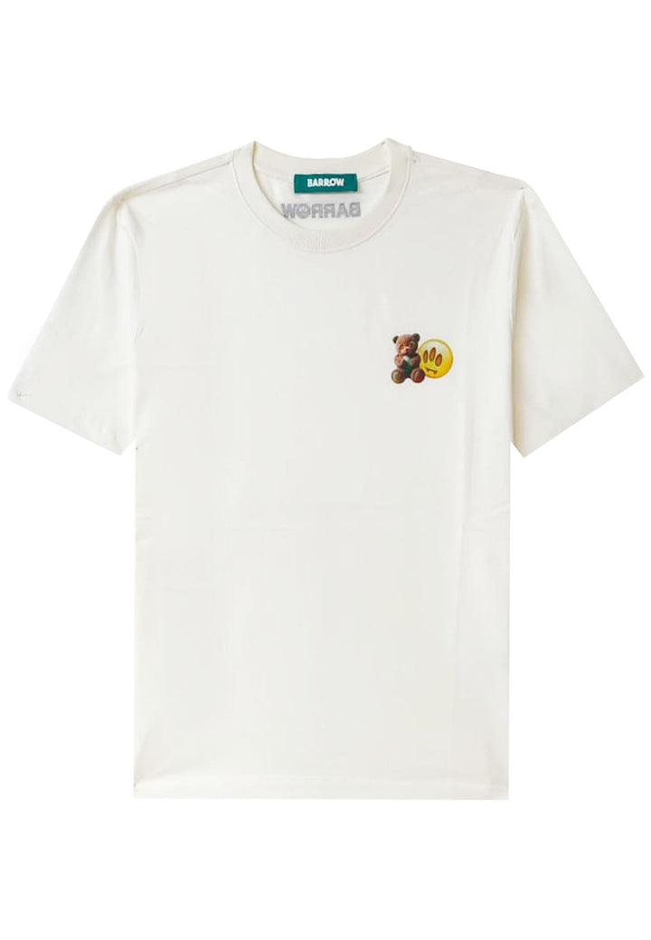 T-shirt mezza manica unisex bianca Barrow in cotone