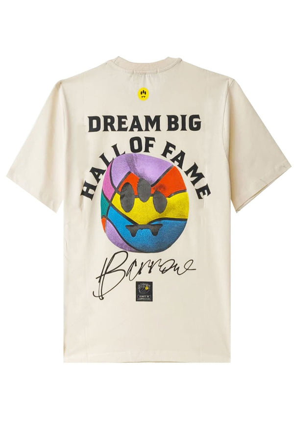 T-shirt mezza manica unisex beige Barrow in cotone