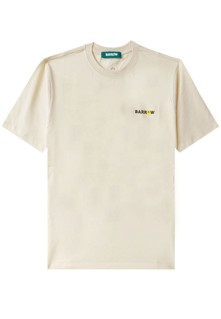 T-shirt mezza manica unisex beige Barrow in cotone