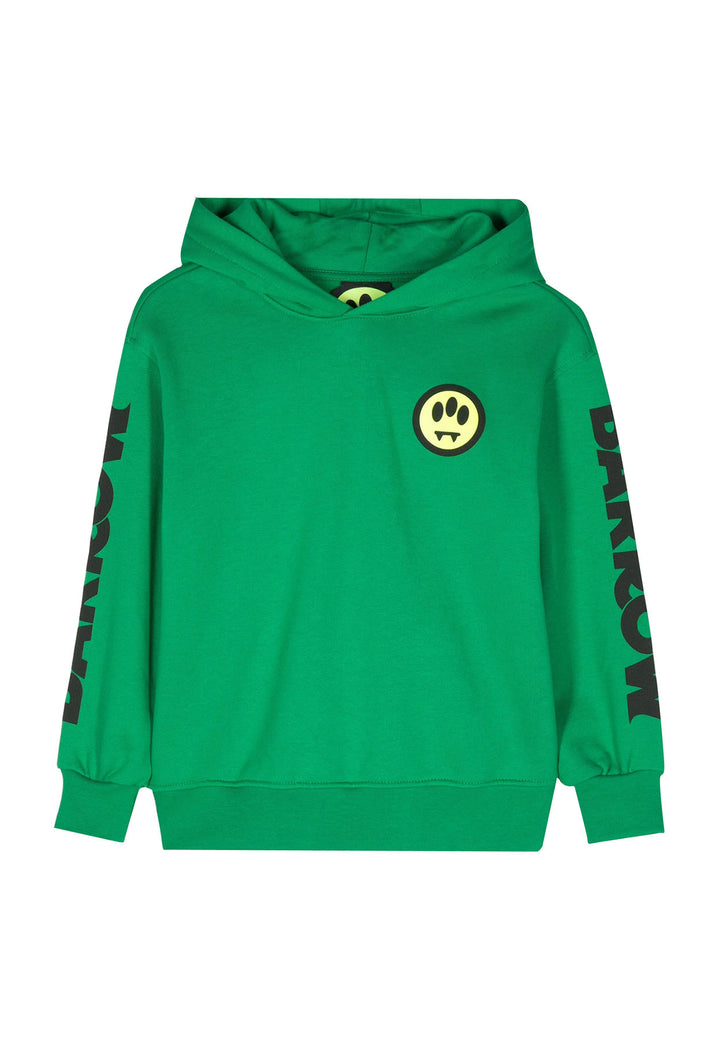 Felpa bambino Barrow verde in cotone