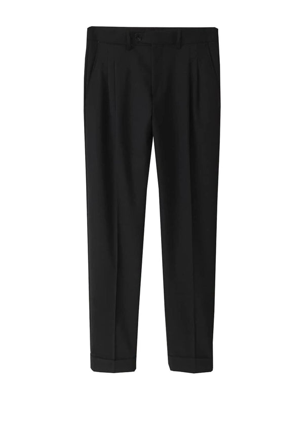 Pantalone casual uomo nero Be Able in lana no stiro