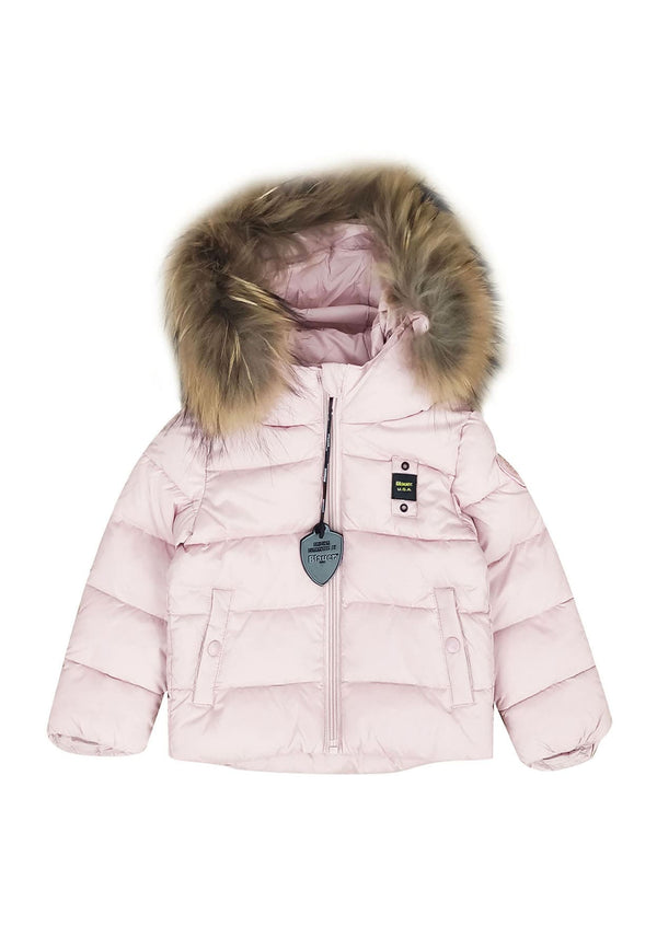 Giubbino Eagle neonata Blauer rosa in nylon