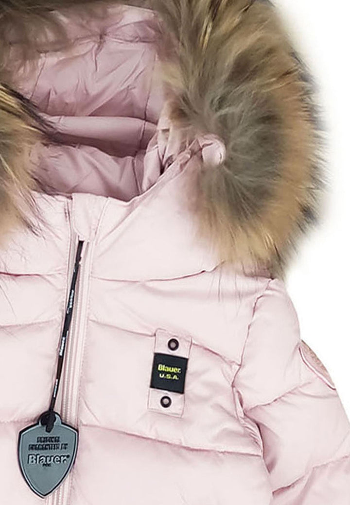 Giubbino Eagle neonata Blauer rosa in nylon