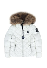 Giubbino Lotus bambina Blauer bianco in nylon