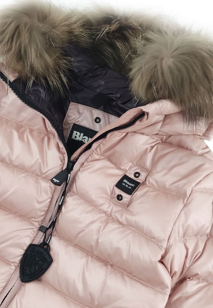 Giubbino Kristin bambina Blauer rosa in nylon