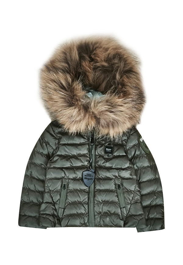 Giubbino bambina Blauer Kristin verde in nylon