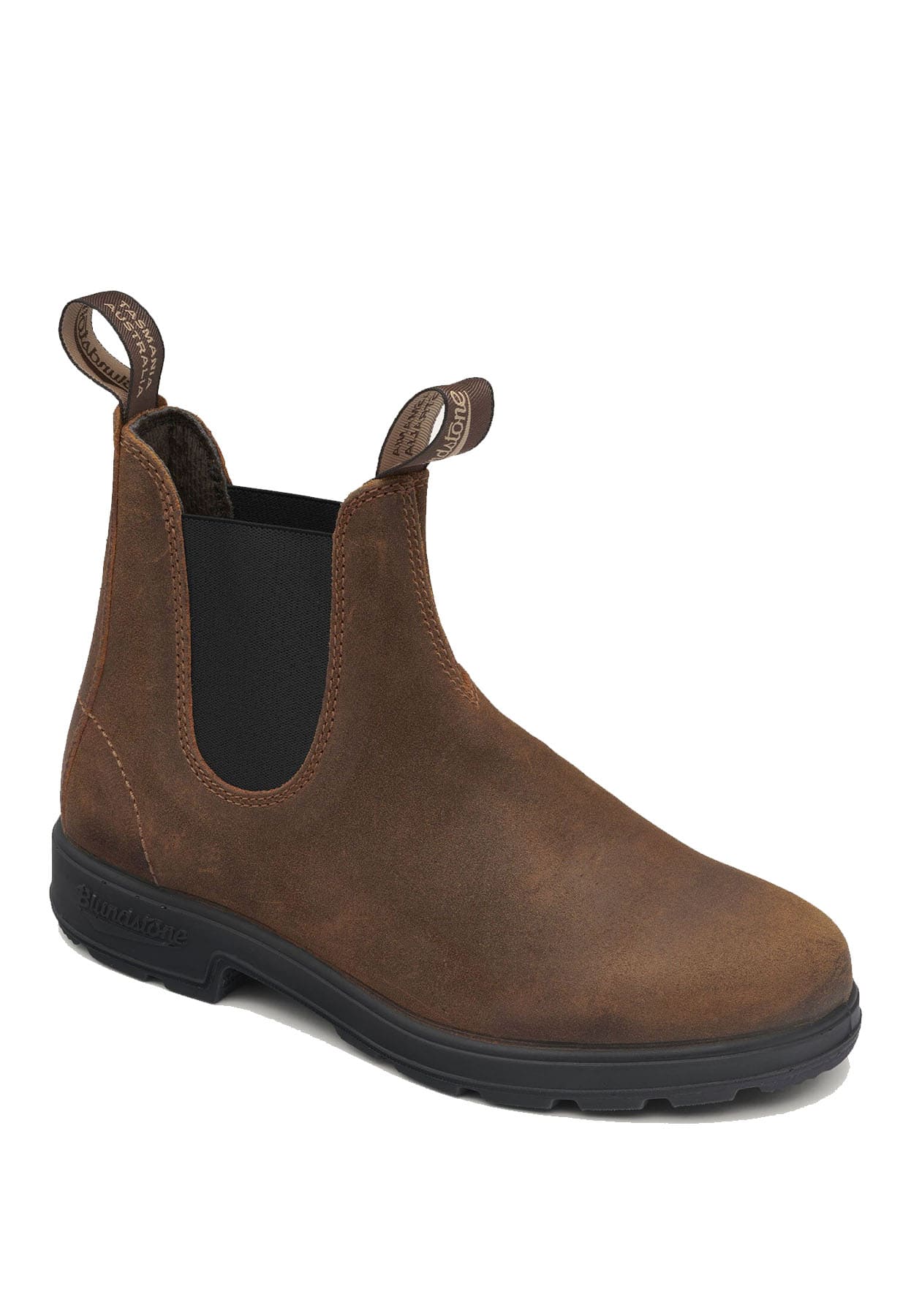 Stivaletto unisex marrone Blundstone in suede cerato