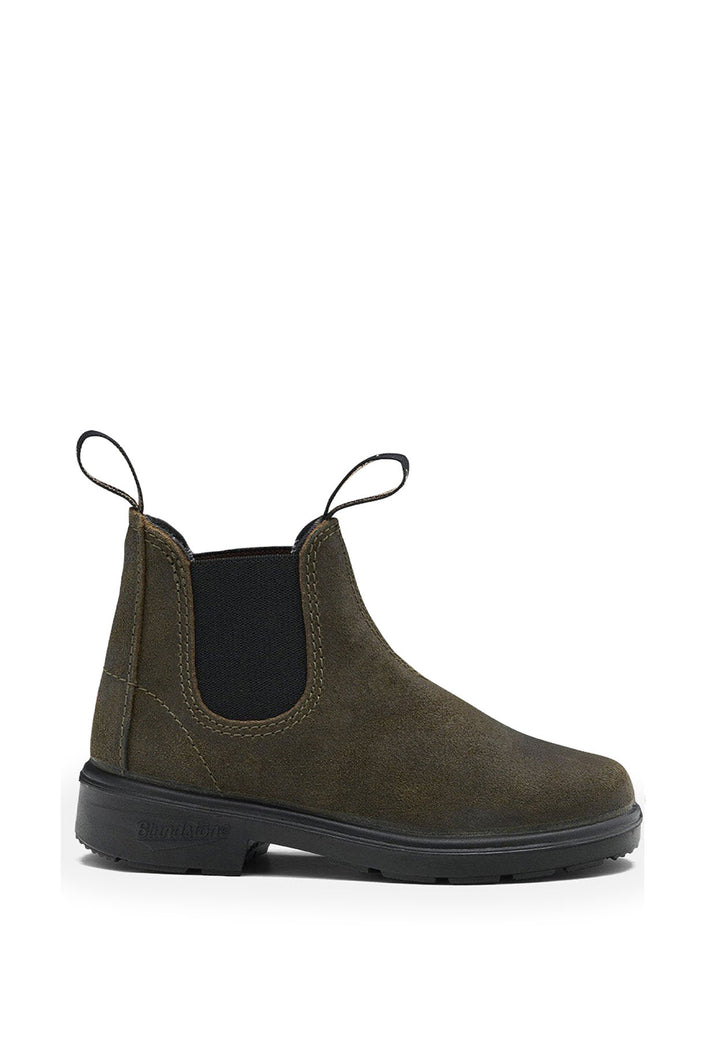 Tronchetto bambino Blundstone dark olive in pelle