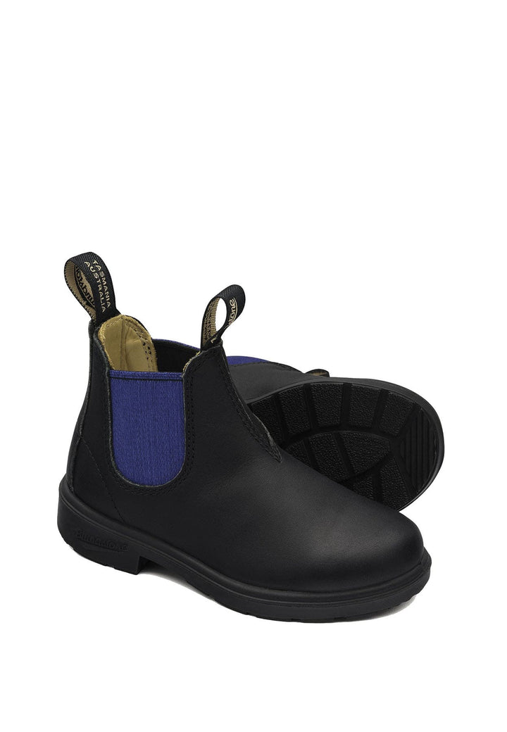 Tronchetto bambino Blundstone black/blue in pelle