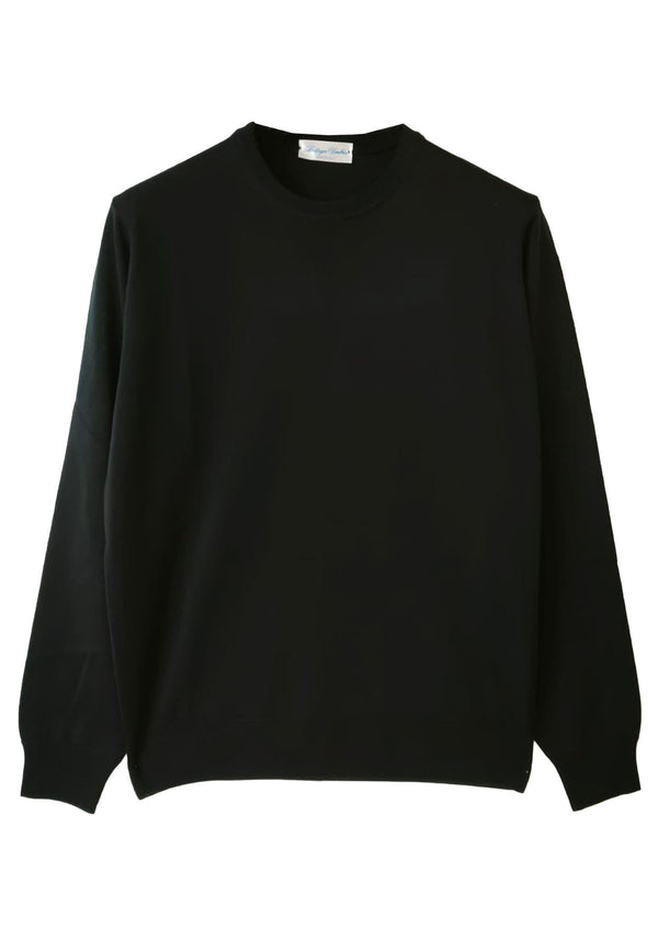 Maglia uomo girocollo nero Bottega Umbra in misto lana