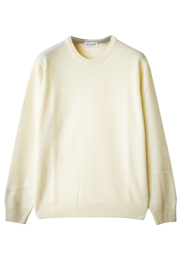 Maglia uomo girocollo bianco Bottega Umbra in misto lana