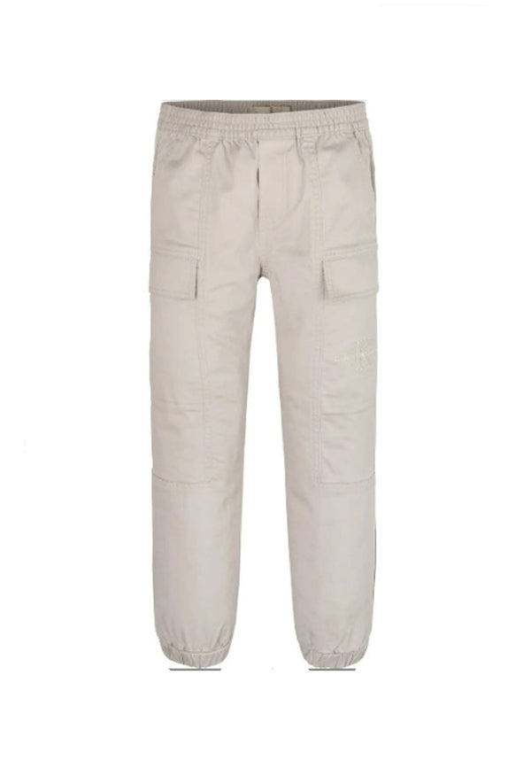 Calvin Klein Jeans pantalone beige bambino in cotone