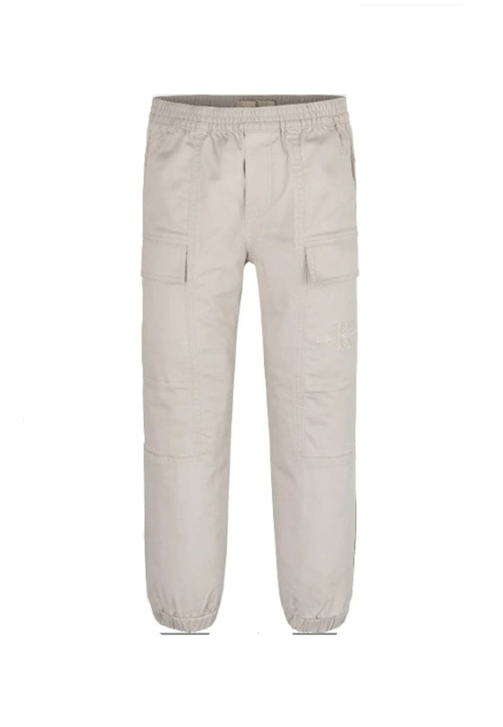 Calvin Klein Jeans pantalone beige bambino in cotone