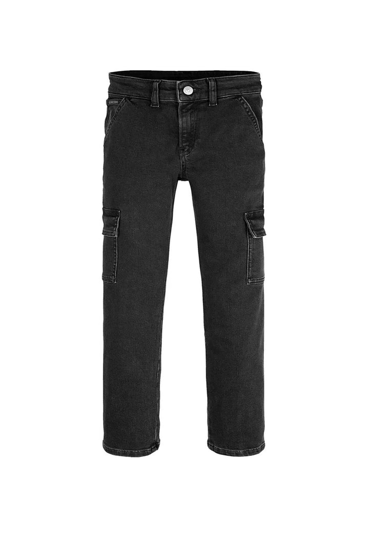 Jeans bambino Calvin Klein nero in denim